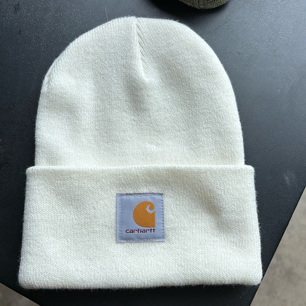 White Carhartt beanie